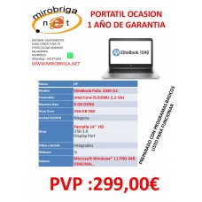 PORTATIL HP ELITEBOOK FOLIO 1040 G2 - OCASION 